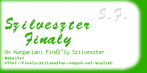 szilveszter finaly business card